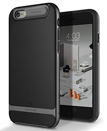 Caseology Wavelength for iPhone 6S Case (2015) / iPhone 6 Case (2014) - Stylish Grip Design - Black