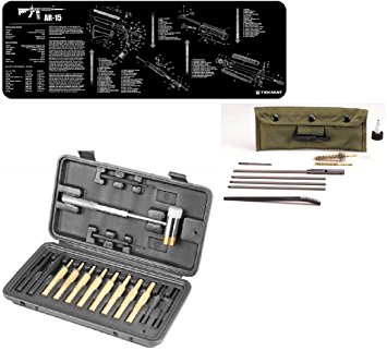 Ultimate Arms Gear Wheeler Hammer and Pin Punch Set 951900 AR15 AR-15 M4 M16 .223 5.56 Rifle Bench Black Schematics Gun Mat   Cleaning Mat