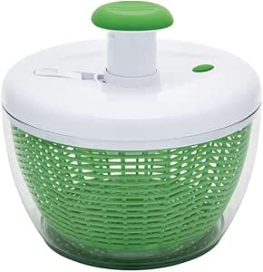 Farberware Professional Pump Small Salad Spinner with Bowl featuring Non Slip Grip, Small 3.16 Quart, Colander and Built in draining System for Fresh, Crisp, Clean Salad and Produce, Green