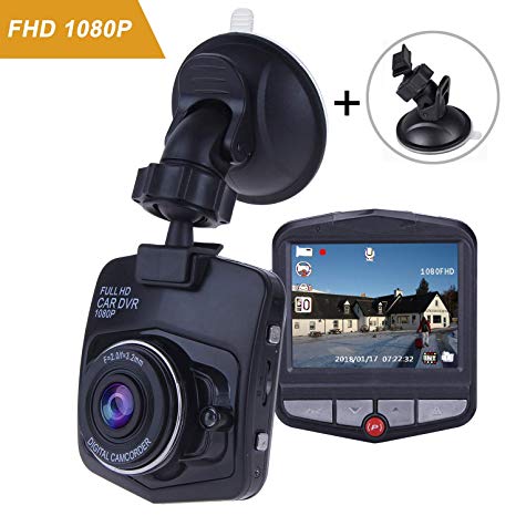 Dash Cam for Car-Mini Car Camera Dash Cam-Full HD Dash Cams 1080P-Dashboard Camera Recorder-Car Dvr Camera-With G-Sensor Loop Recording,Black(No SD Card)
