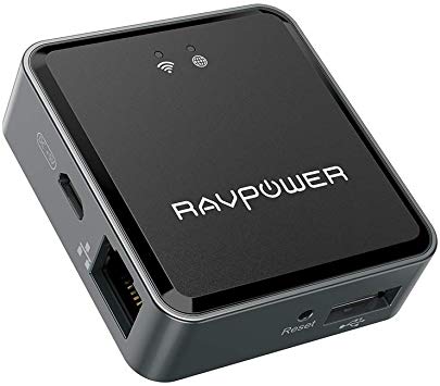 RAVPower Filehub, Travel Router N300, Hotspot WiFi Devices, WiFi Bridge/Range Extender/Access Point/Client Modes, DLNA NAS Sharing Media Streamer - HooToo TripMate Nano Update Version