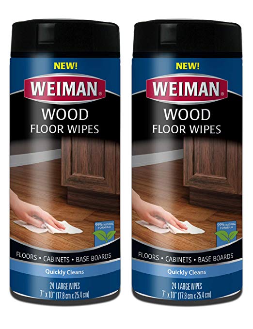 Weiman Wood Floor Wipes, 24 count (2 Pack)
