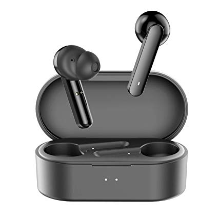 SoundPEATS TruePods True Wireless Earbuds 5.0 Bluetooth Headphones in-Ear Stereo Wireless Earphones with Dual Mic, Touch Control, One-Step Pairing, Total 20 Hours