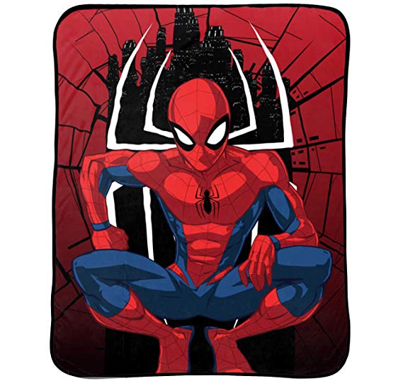 Jay Franco Marvel Spiderman Webbed Wonder Kids 46" Inch x 60" Inch Plush Throw Blanket (Official Marvel Product)