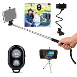 Bluetooth Monopod Selfie Stick Selfy Sticks Best Selfies Sticks Bluetooth Remote With Complimentary Tripod and Lazy Cell Phone Holder Extra Strong Super Comfortable Also The Best Selfie Stick and More Elite Premium Products
