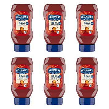 Hellmann's Real Ketchup Sweetened Only with Honey 14 oz, Pack of 6