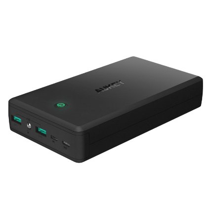 AUKEY 30000mAh Power Bank with AiPower Tech & Lightning Input, Dual USB Output for iPhone, iPad, Samsung and More