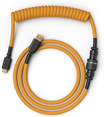 Glorious PC Gaming Race Coiled Cable Glorious Gold, USB-C auf USB-A Spiralkabel - 1,37m, gold