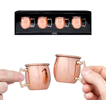 2-ounce Moscow Mule Copper Shot Glasses - Set of 4
