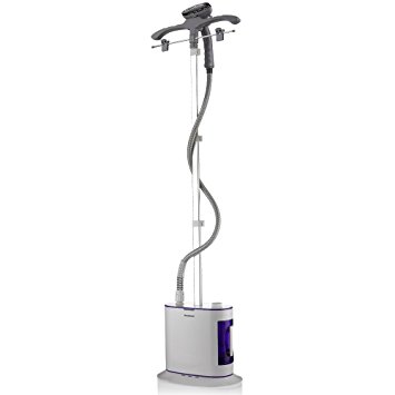 Homeleader L04-009 Garment Steamer, High-Powered Standing Full Size Fabric Steamer with Fabric Brush and Garment Hanger, 1300W, Purple