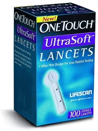 LifeScan ONE TOUCH UltraSoft lancets - Sku LFS020393_BX100