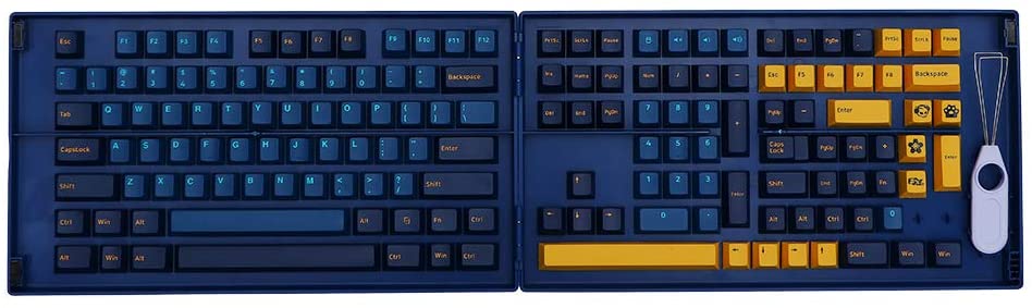 EPOMAKER AKKO Macaw 157 Keys Double-Shot PBT Cherry Profile Full Keycaps Set, with Custom Storage Box for Mechanical Keyboard Replacement (Macaw Keycaps)