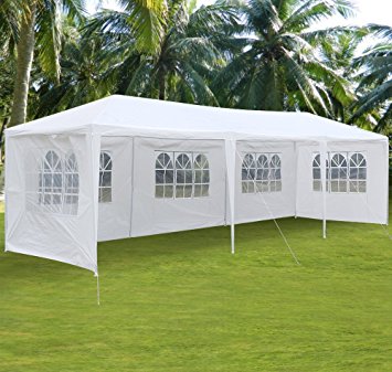 10'x30' Party Wedding Outdoor Patio Tent Canopy Heavy duty Gazebo Pavilion Event Canopies (5 Side Walls)
