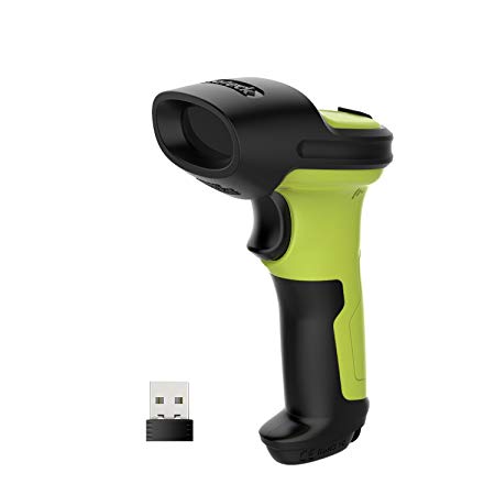 Barcode Scanner, Inateck Wireless Scanner, 2600mAh Battery, 35M Range, Automatic Scanning, BCST-60 Green