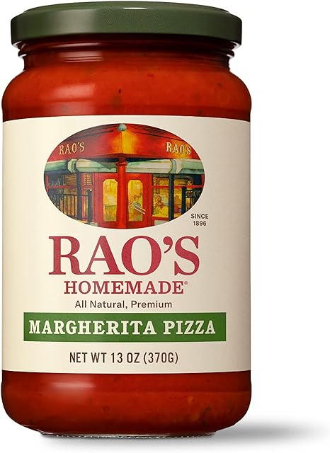 Rao's Homemade Margherita Pizza Sauce, Authentic Tomato Sauce, Premium Quality Tomatoes from Italy, Keto Friendly, 360ml