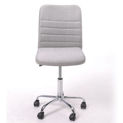 GreenForest Office Desk Task Chair Ergonomic Mid Back Armless Adjustable Chair with Fabric Upholstery, Silver