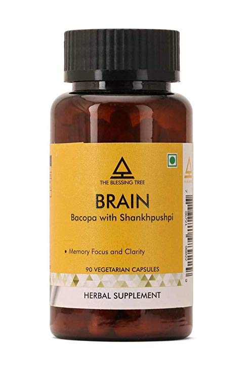 The Blessing Tree Brain Supplement with Bacopa Brahmi and Shankhpushpi (1000 Mg)-90 Capsules