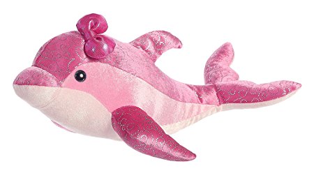 Aurora World Girlz Nation Animal Sparkle Dolphin Plush, Pink