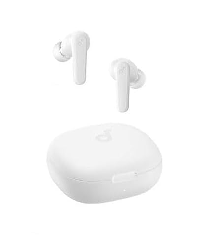 Anker Soundcore R50i White True Wireless (TWS) Earbuds 10mm Drivers with Big Bass, Bluetooth 5.3, 30H Playtime, IPX5-Water Resistant, AI Clear Calls with 2 Mics, 22 Preset EQs via App