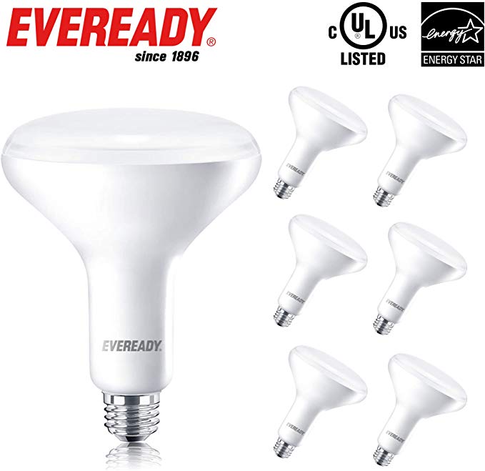Eveready BR40 LED Dimmable Light Bulbs, 1063 Lumens, 2700K Soft White Color, 25,000 Hours Lighting Lifespan, 14W Flood Light 85W Bulb Equivalent E26 Base, Energy Star Certified, UL Listed – 6 Pack