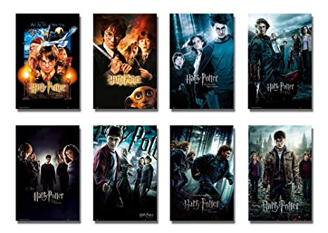 Harry Potter 1-8 - Movie Poster/Print Set (8 Individual Full Size Movie Posters - Version 1) (Size: 24" x 36" each)