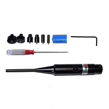 Freehawk Green/Red Dot Laser Bore Sighter BoreSighter Kit for .177 to .50 Caliber Scope Red/Green Dot Boresight Kit Set Tools Accessory-0.177 to 0.50 Bore Sight Kit