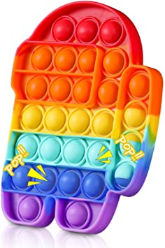 Push Bubble Fidget Toy, Sensory Toy with Popping Sound, Silicone Stress Relief Toys for Kids Children, Autism Special Needs, Learning Education Supplies, Classroom Student Awards