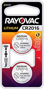 Rayovac CR2016 Battery, 3V Lithium Coin Cell CR2016 Batteries (2 Battery Count)