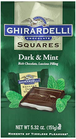 Ghirardelli, Dark Chocolate With White Mint, 5.32 oz Bag