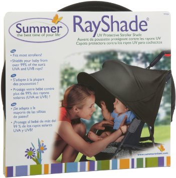 RayShade UV Protective Stroller Shade Improves Sun Protection for Strollers Joggers and Prams Black Discontinued by Manufacturer