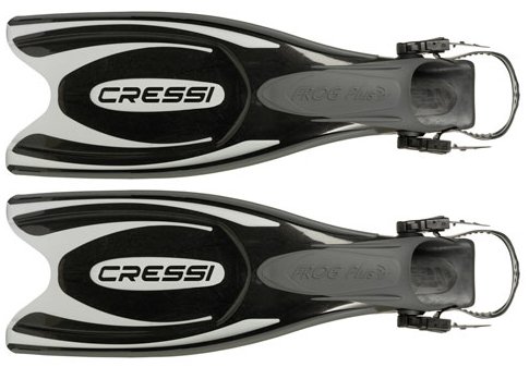 Cressi FROG PLUS, Adult Open Heel Fins for Scuba Diving & Snorkeling - Made in Italy