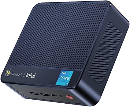 Beelink SEi11 Mini PC, Mini Desktop Computer with 11th Generation i5-11320H(Turbo 4.5Ghz), 16G DDR4 500GB NVMe M.2 2280 SSD, WiFi 6, 1000Mbps, Dual HDMI, BT 5.0, Type-C, 11 PRO