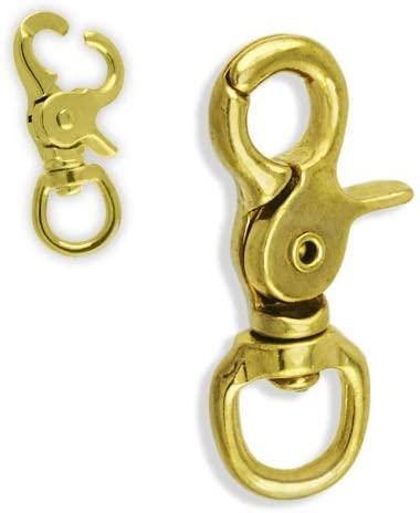 Quality Solid Brass 2-3/4" Trigger Snap Hook 5/8" Swivel Eye