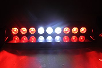 New 9led 9w Car Truck Strobe Windshield Dash Lights Red White Red 16mode