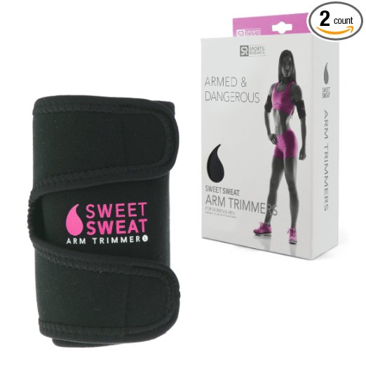 NEW - Sweet Sweat Premium Arm Trimmers for Men & Women. Includes Free Sample of Sweet Sweat Workout Enhancer!