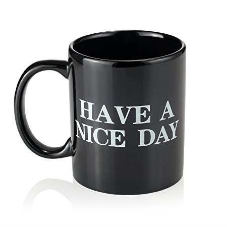 YINENN 11 oz Coffee Mugs and Have A Nice Day with Middle Finger Funny Cup