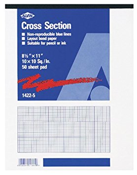Staedtler(R) Nonphoto Cross-Section Drawing Paper, 10 x 10 Grid, 8 1/2" x 11"