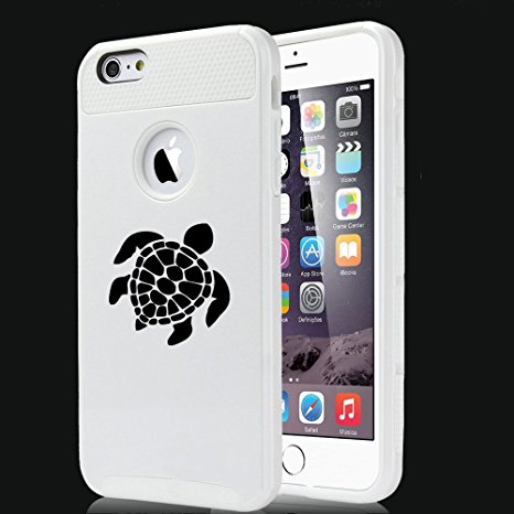 Apple iPhone 6 6s Shockproof Impact Hard Case Cover Sea Turtle (White)