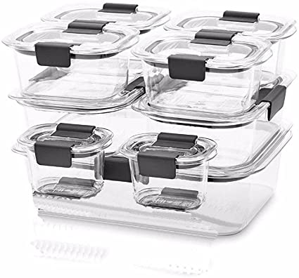 Rubbermaid Brilliance Microwavable Food Storage Container Set, 18-Piece