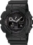 Casio Mens GA100-1A1 Black Resin Quartz Watch with Black Dial Watch Casio