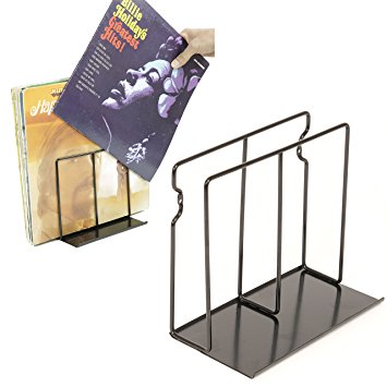 Vinyl Record Wall Mount Display Shelf Rack Multipurpose Use Black Set of 2 (Black)