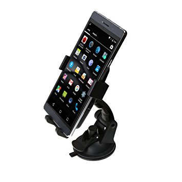 Aokland Car Mount Holder, Universal Car Phone Mount, (Cell Phone Holder), Windshield / Dashboard Universal Car Mobile Phone cradle for iPhone 6s Plus 6s 5s 5c Samsung Galaxy S7