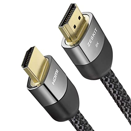 6.5ft 8K HDMI 2.1 Ultra High Speed 48Gbps Cable Compatible with Apple TV Roku Netflix Playstation Xbox One X Samsung Sony LG