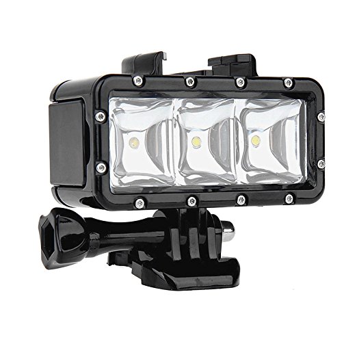 SHOOT Waterproof Diving Light High Power Dimmable LED Light Underwater Light For Gopro Hero 5/4/3 /3/2/SJCAM SJ4000/SJ5000/Xiaomi Yi with 1200mAh Built-in Rechargeable Battery Charging