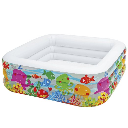 Intex Swim Center Clearview Aquarium Inflatable Pool, 62.5" X 62.5" X 19.5", for Ages 3