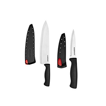 Farberware 4-Piece Knife Set with EdgeKeeper Self-Sharpening Sleeves