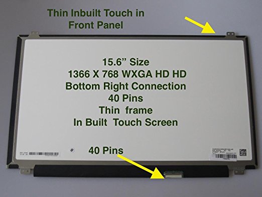 Dell Inspiron 15- 5559 Replacement LAPTOP LCD Screen 15.6" WXGA HD LED DIODE (Substitute Replacement LCD Screen Only. Not a Laptop ) (0JJ45K B156XTK01.0 TOUCH)