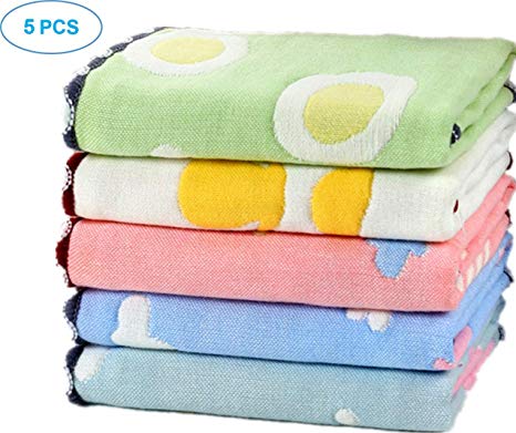 Baby Face Cloth, Premium Great Density Cotton Muslin Washcloths, Super Soft Baby Washcloth for Delicate Skin and Great Sewing Face Towel, Boys or Girls Funny Wipes
