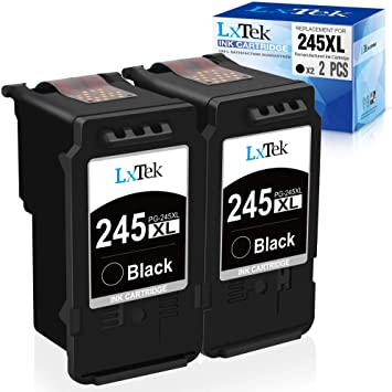 LxTek Remanufactured Ink Cartridge Replacement for Canon PG-245 PG-245XL PG 245 245XL 245 XL PG-243 to use with Pixma MX492 TR4520 TS3120 MG2420 MG2522 MX490 MG2920 MG2922 MG2520 (2 Black-High Yield)