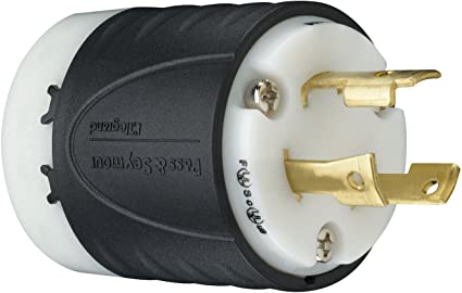 Legrand - Pass & Seymour L630PCCV3 Industrial-Strength NEMA L6-30P Turnlok Locking Plug 30A, 250 Volt | Plugs IP20 Suitability, 3-Wire